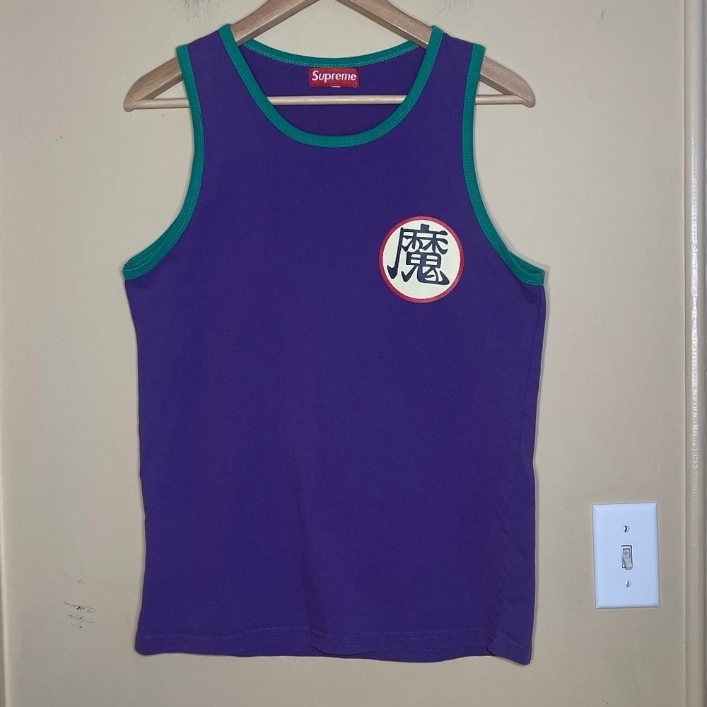 Supreme Purple Tank Top with Green Trim